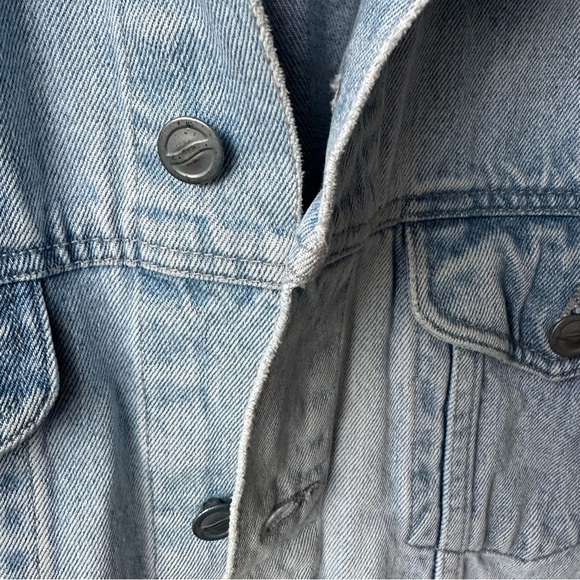 Vintage Pepsi Cotton Denim Trucker Jacket Light Wash - Picture 7 of 12